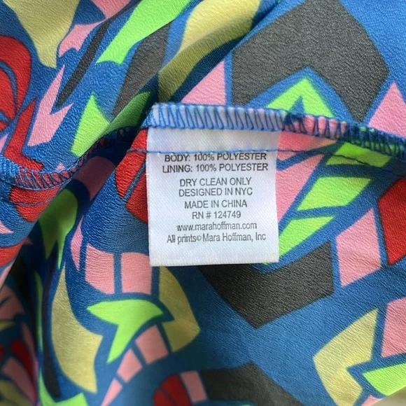 MARA HOFFMAN Aloha geometric strapless sundress, size 0 - Picture 8 of 15